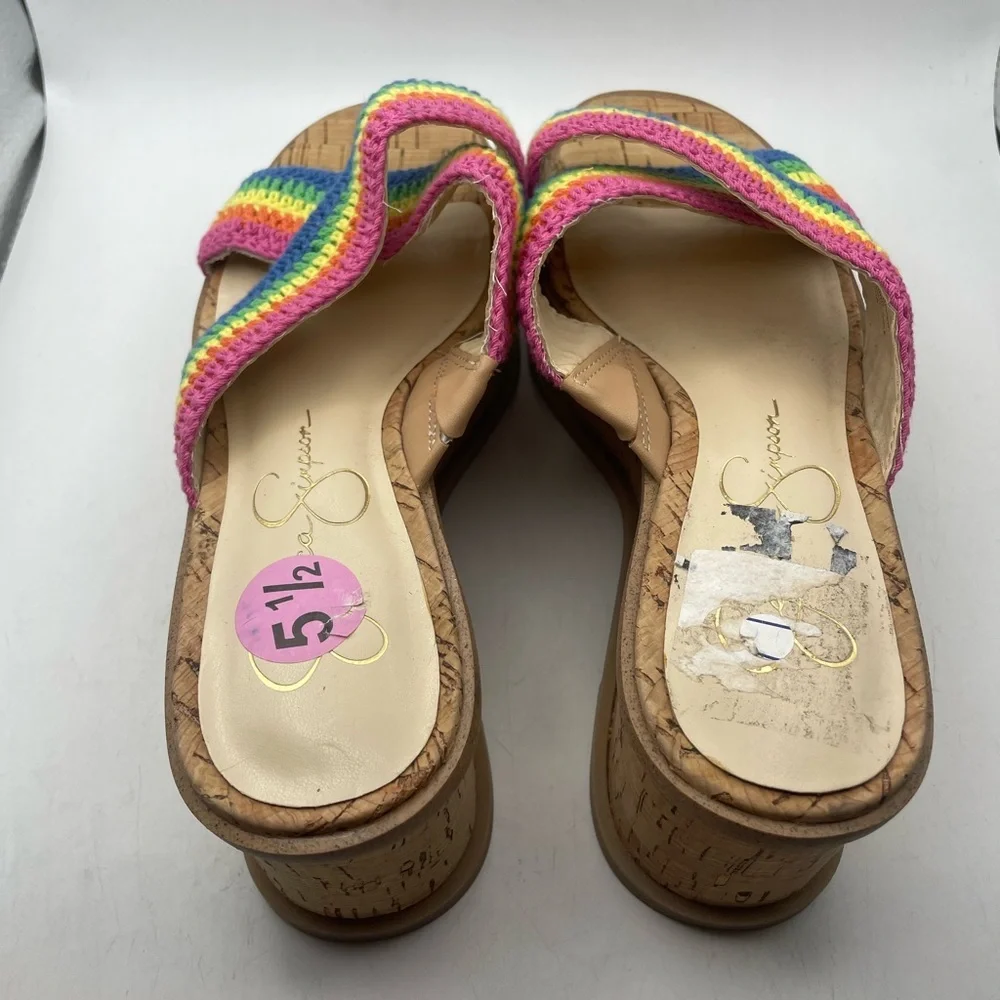 Jessica Simpson women’s cork Platform Sandals size 5.5